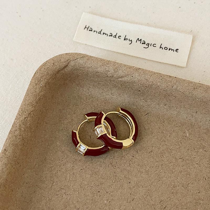 Ancola Zircon Bamboo Ear Cuffs - Women's Elegant Retro Earrings