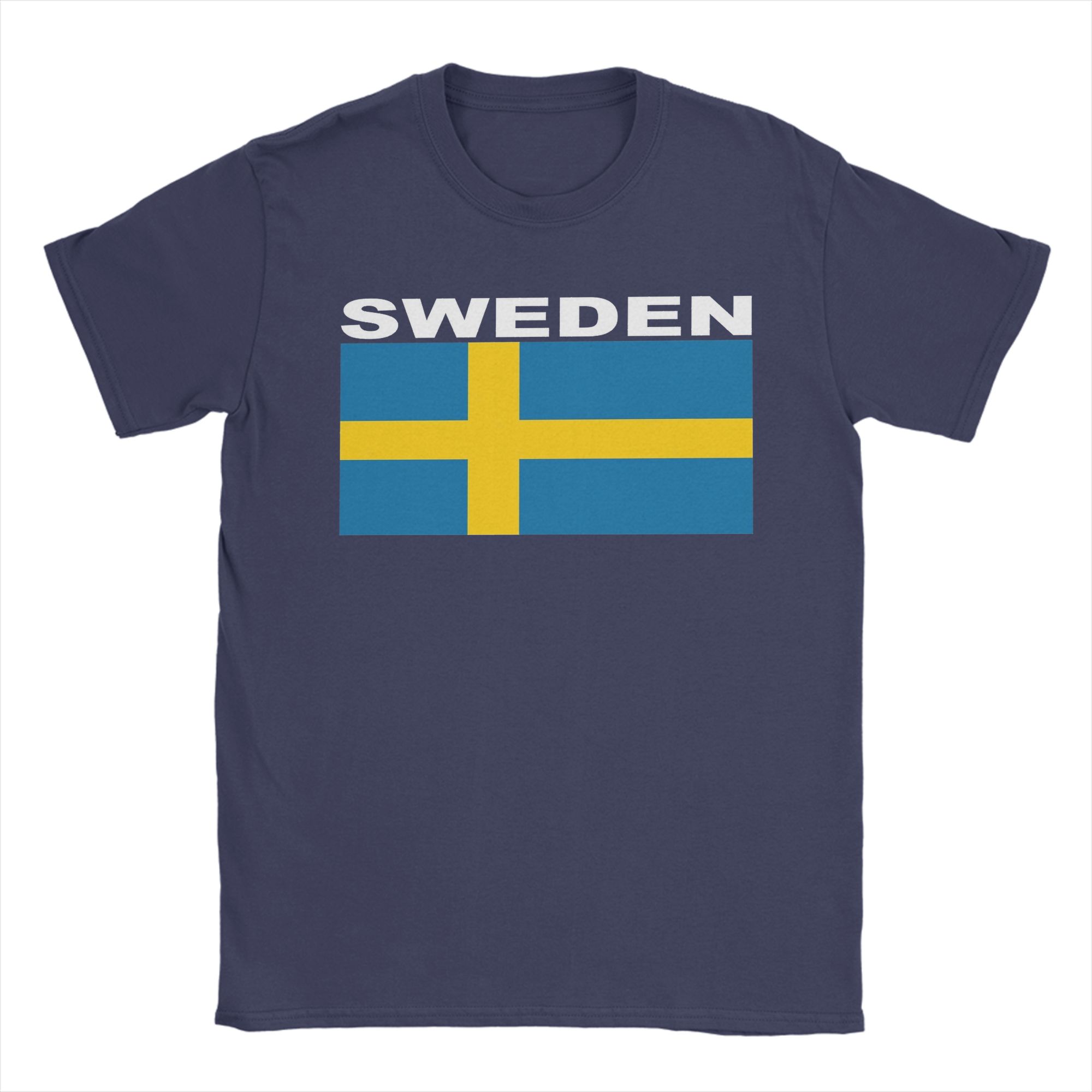 

Sweden Swedish flag TShirt Unisex Hipster 100 Cotton Tee Shirt O Neck Short Sleeve T Shirt Big Size Clothes 4XL
