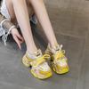 Spring and Autumn New Ins Trendy Cool Thick Bottom Dad Shoes Women's Colorful Versatile Small Height Increasing Sports and Leisure Shoes