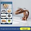 Copper Dual-Use Waterfall Faucet, Splash-Proof, Hot/Cold, Undermount Installation for Washbasins