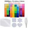 24/72 Colors Box Set Hama Beads Toy 2.6/5Mm Perler Educational Kids 3D Puzzles Diy Toys Fuse Beads Pegboard Sheets Ironing Paper