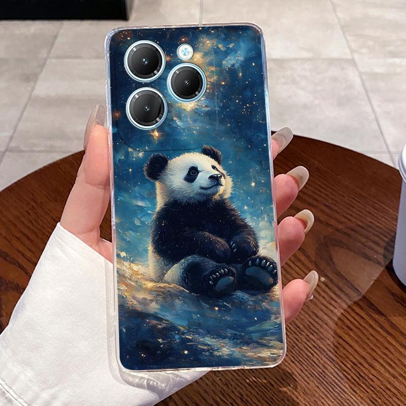 For Infinix Hot 40 Pro Case X6837 Aesthetic Cute Cat Casing Soft TPU Bumper Infinix Hot40Pro 40i Transparent Silicone Back Cover
