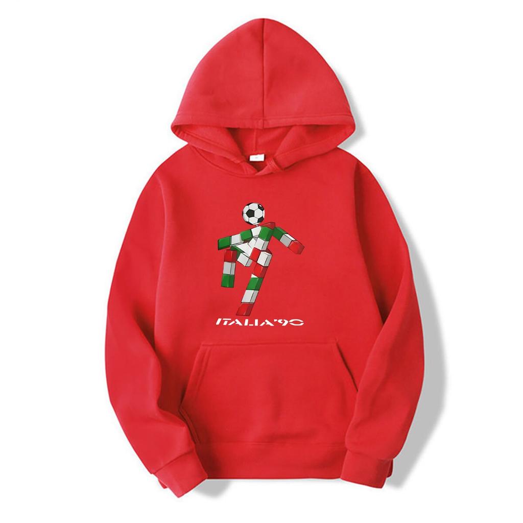 Italien 90 1990 Italienische Fußball-Welt Anime Herren Oversized Hoodies Popi Vintage Billige Waren Taschen-Hoodies Anpassbar