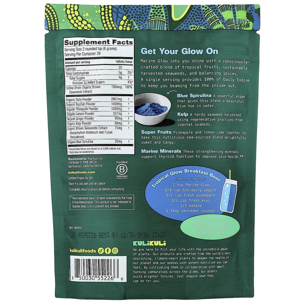 Organic Superfood Blend, Marine Glow, 170G(6Oz)