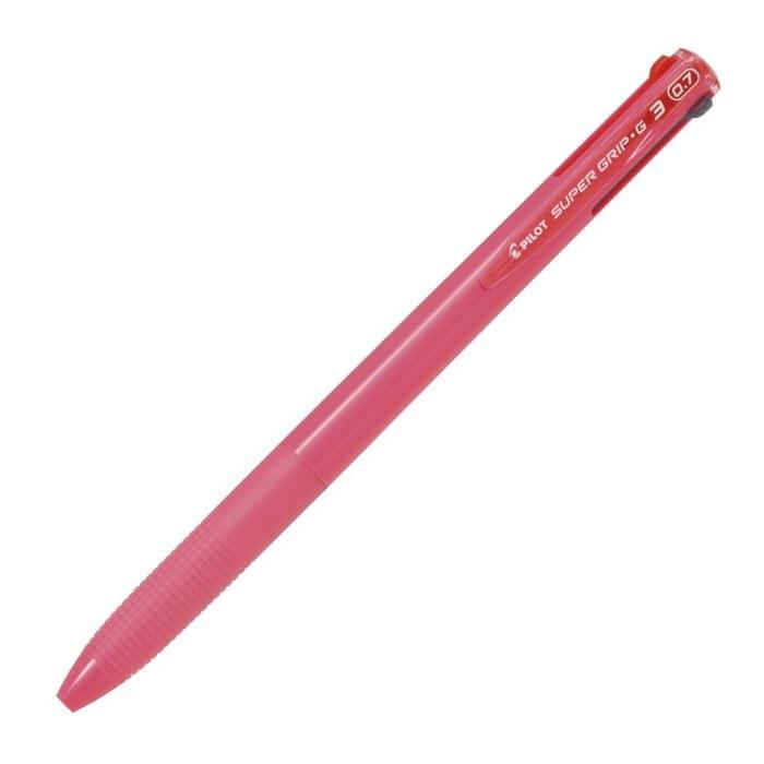 Pilot 3-Color Ballpoint Pen Super Grip G3 0.7 Pink 10-Pack BKSG300F10P