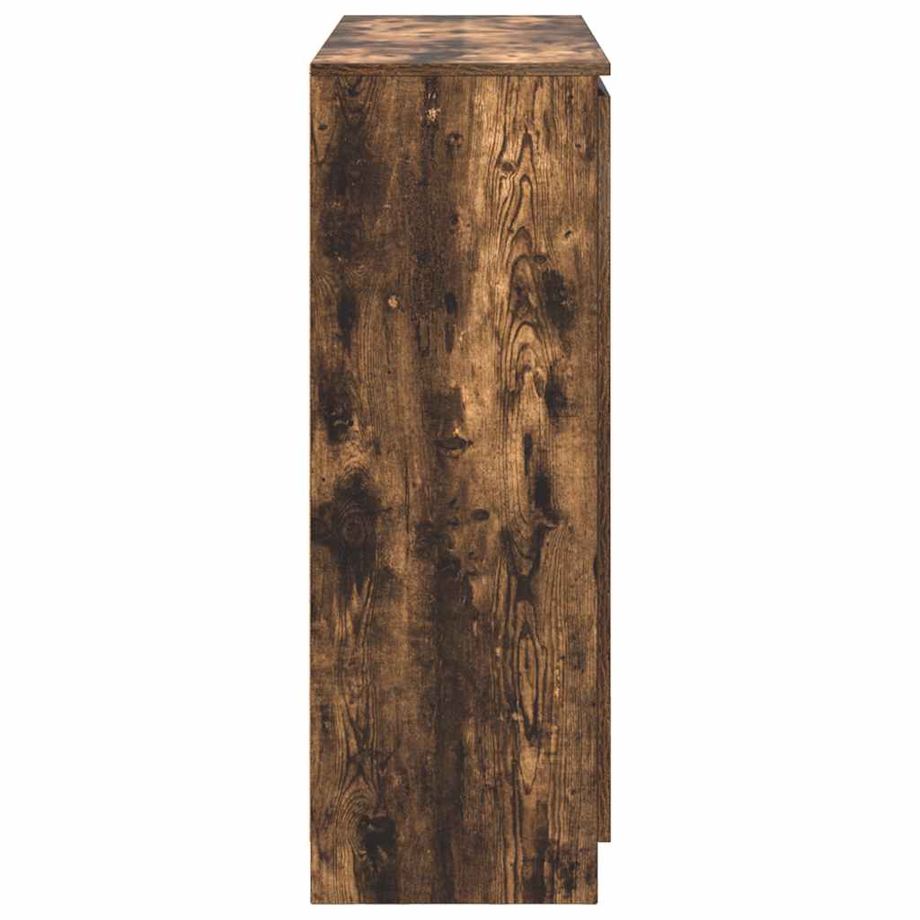 Sideboard with Drawers Smoked Oak 100.5 x 35 x 98.5 cm