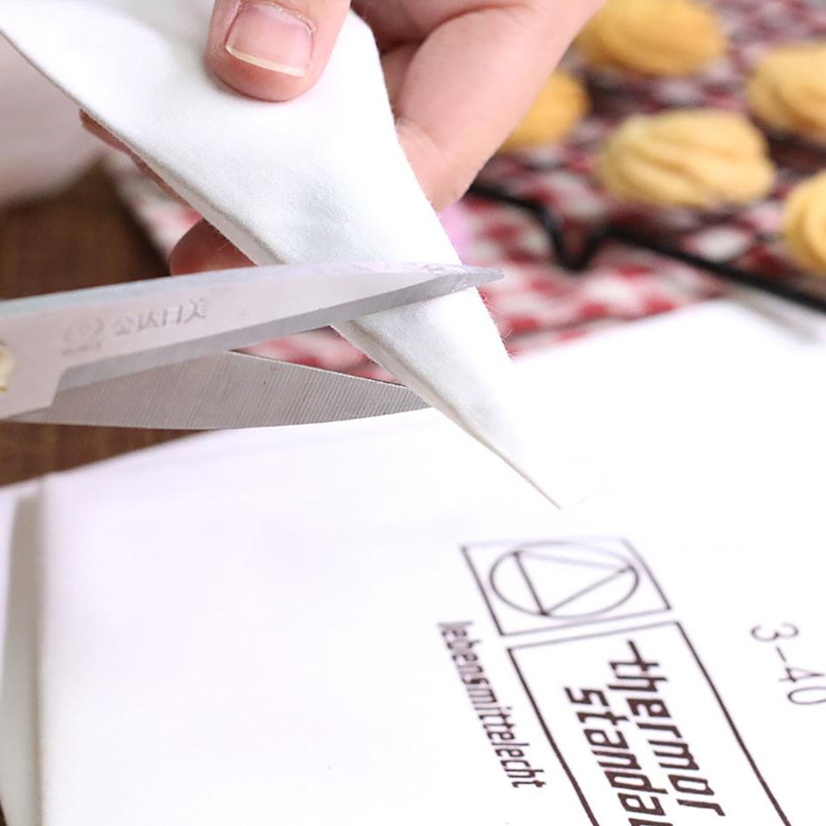 Cotton Pastry Piping Bags Reusable and Washable Cream Pastry Bag for Cupcake Cake Decoration with Stainless Steel Nozzles
