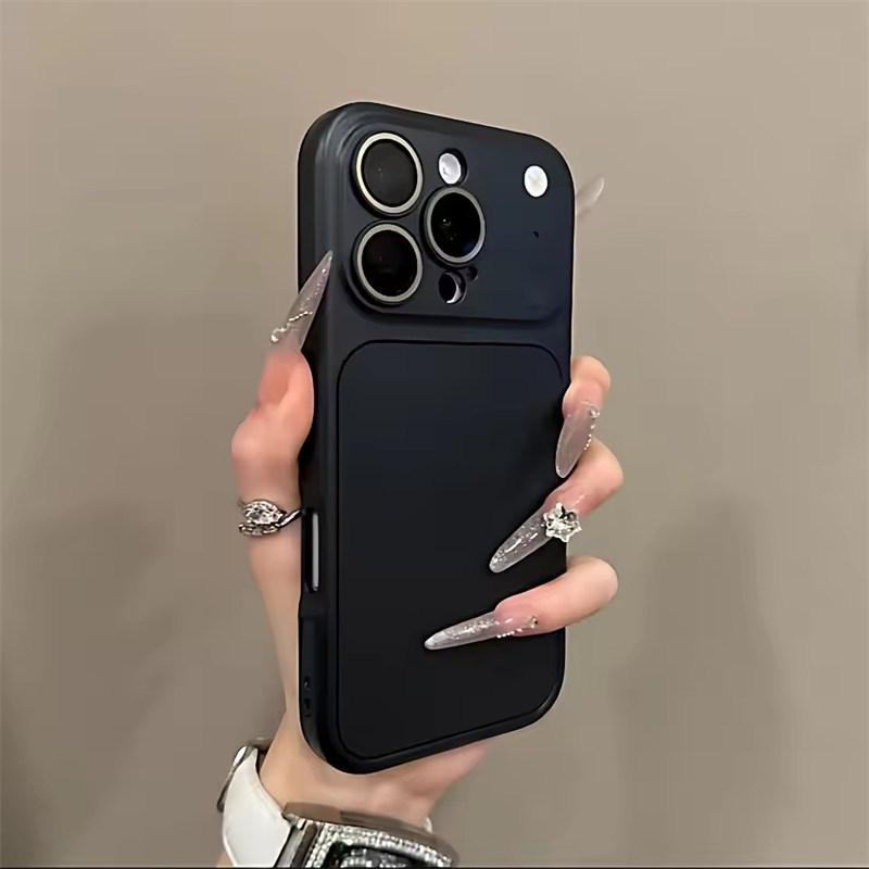

Чохол 2-в-1 для iPhone 12 13 14 15 16 17 Pro Max Air Ударостійкий Матовий Захист Лінзи Миттєва Зміна на 17 Простий Чохол iPhone 17 чорний