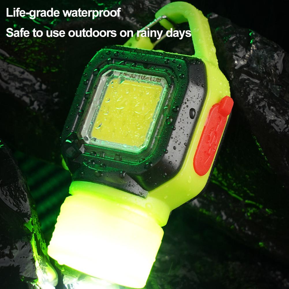 Multi-functional Keychain Light USB Rechargeable Flashlight Portable Outdoor Emergency Light Waterproof Hand Flashlight