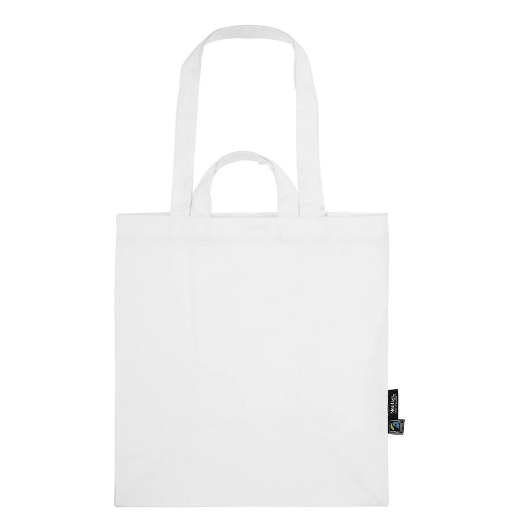 Neutral Twill Multiple Handles Shopper Bag