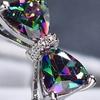 Knitted Ring Women Bow Colorful Cubic Zirconia Multi-faced Cutting Wedding
