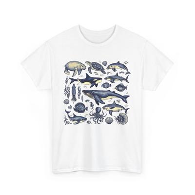 Beach Vibes T-Shirt | Summer Ocean Waves | Vintage Sea Animals Ocean Life Shirt