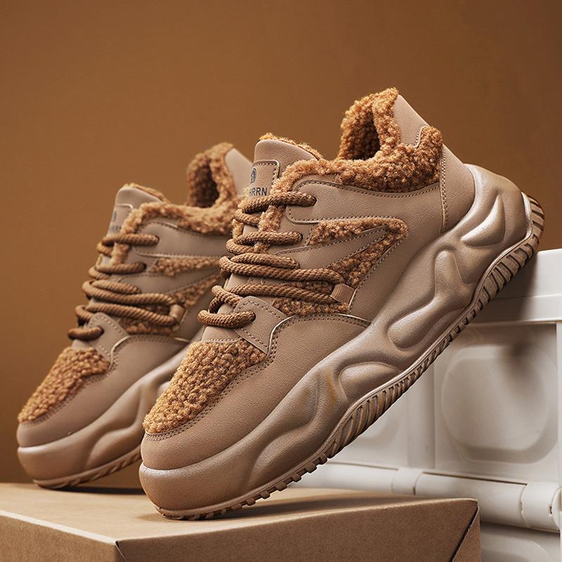 Cotton shoes men's winter velvet warm fashion platform men's board shoes versatile casual bread non-slip snow boots