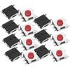 200PCS 6 x 6 x 3.1mm Tactile Push Button 5 Pins Brass Momentary Tactile Switch Mini Assortment Kit Light Touching Patch Cars
