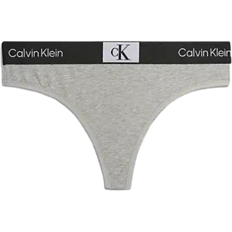 

Calvin Klein Modern Thong Color Block Comfortable Letter Jacquard T-Back Underwear Women underwear Gray 000QF7221E-P7A XS