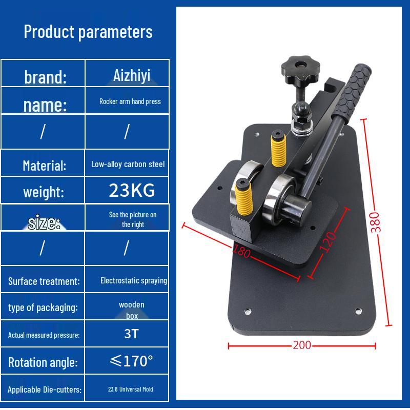 Aizhiyi Manual Die-Cutting and Punching Machine for Leather