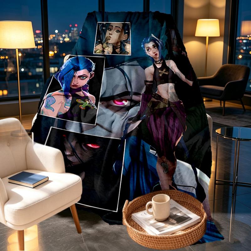 Jinx Print Blanket - Soft & Comfortable, for Bedroom, Travel, Sofa, Home Decoration - Birthday Christmas Gift for Friend