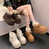 Winter Chunky Platform Women Fur Snow Boots Keep Warm Thick Sole Warm  Short Booties Shoes Zapatos Mujer