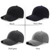 Mens Plain Wool Blend Baseball Cap Winter Warm Golf Hat Adjustable Snapback Hats