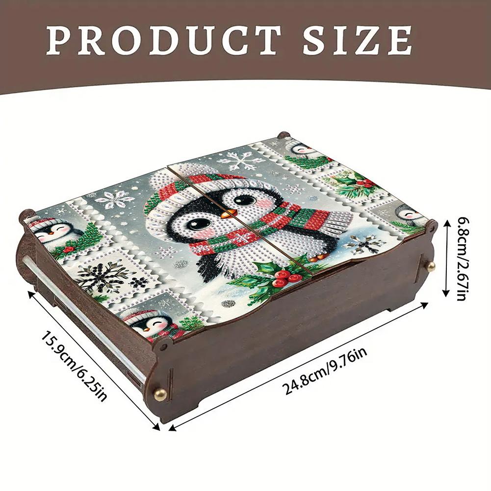 5D DIY Diamond Art Handmade Storage Box Partial Drill Crystal Mosaic Storage Container Crystal Storage Case Kit for Home Decor