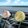 USB Car Fan Car Air Outlet Cooling Fan With LED Light Creative Little Fan For Vehicles Interior Accessories