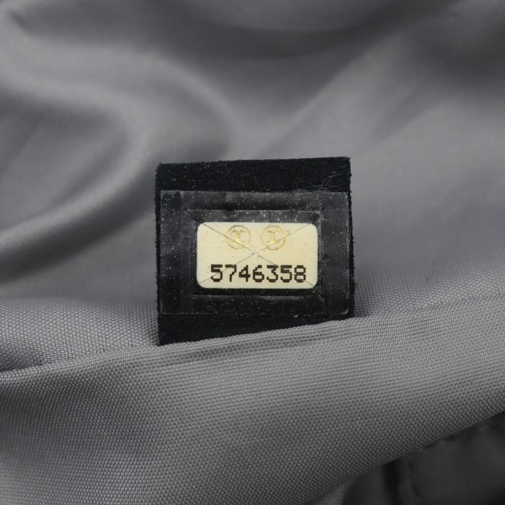 Chanel Logo Tote Bag Sports Line Gray Nylon Women Used