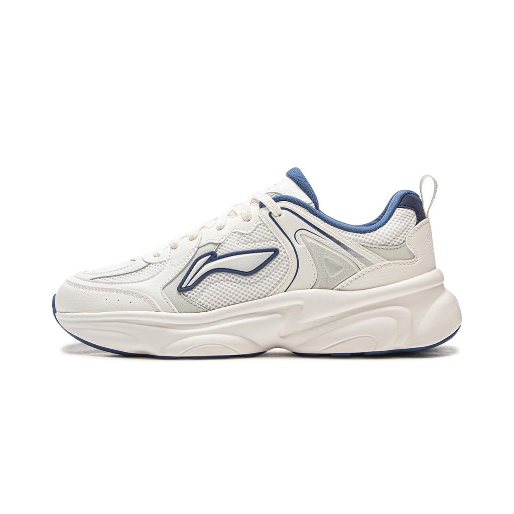 New LiNing Coconut Milk Breathable And Lightweight Low Top Chunky Sneakers Men's White Gray Blue AGCV403-1
