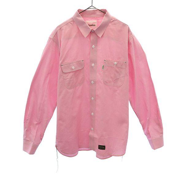 

kinetics Рубашка милитари с длинным рукавом розовая Мужская Б/У