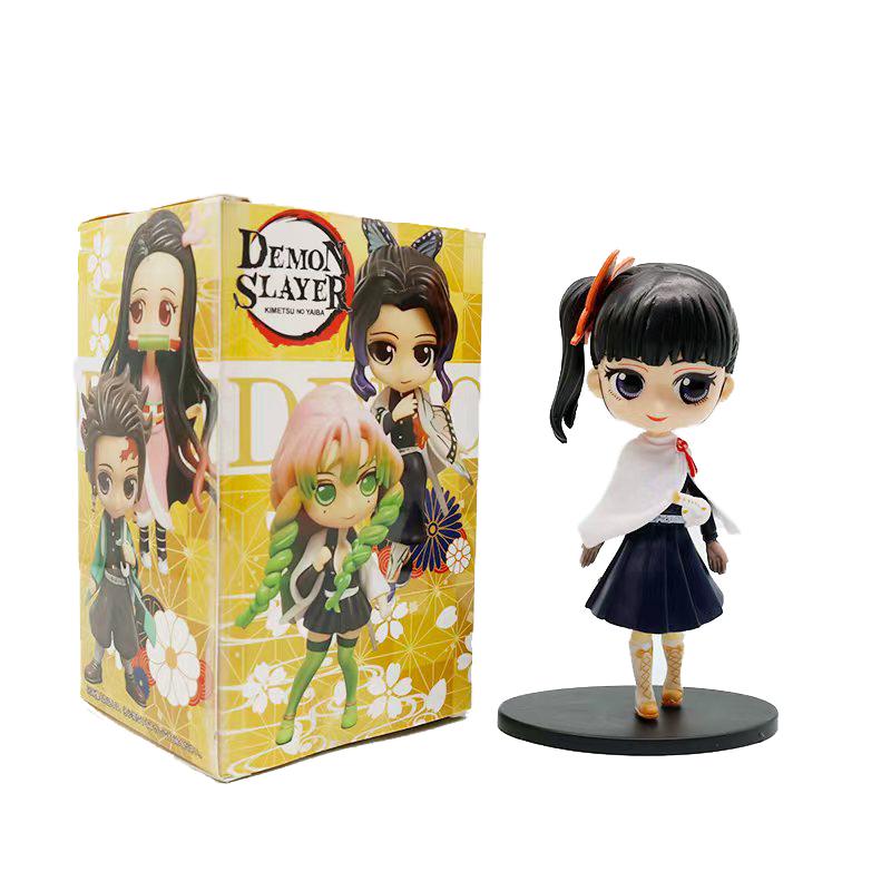 8pcs Anime Demon Slayer blind box Tanjiro Kamado Nezuko cartoon figure PVC model ornament child Christmas Halloween gift