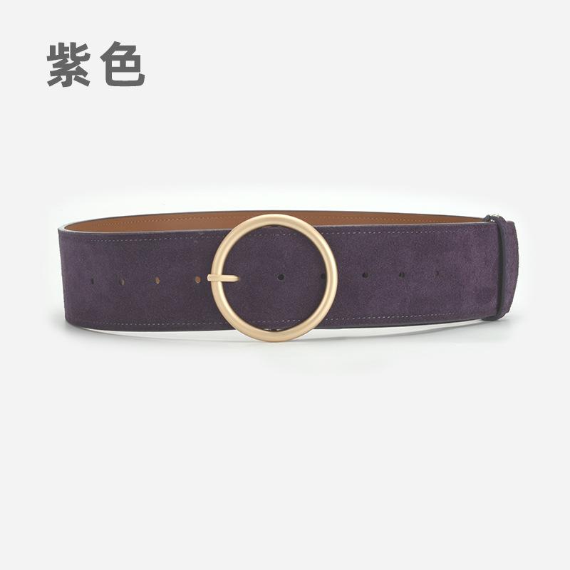 

Широкий пояс женский кожаный поясной ремень ретро премиум стиль декоративный матовый кожаный ремень женский 105cm