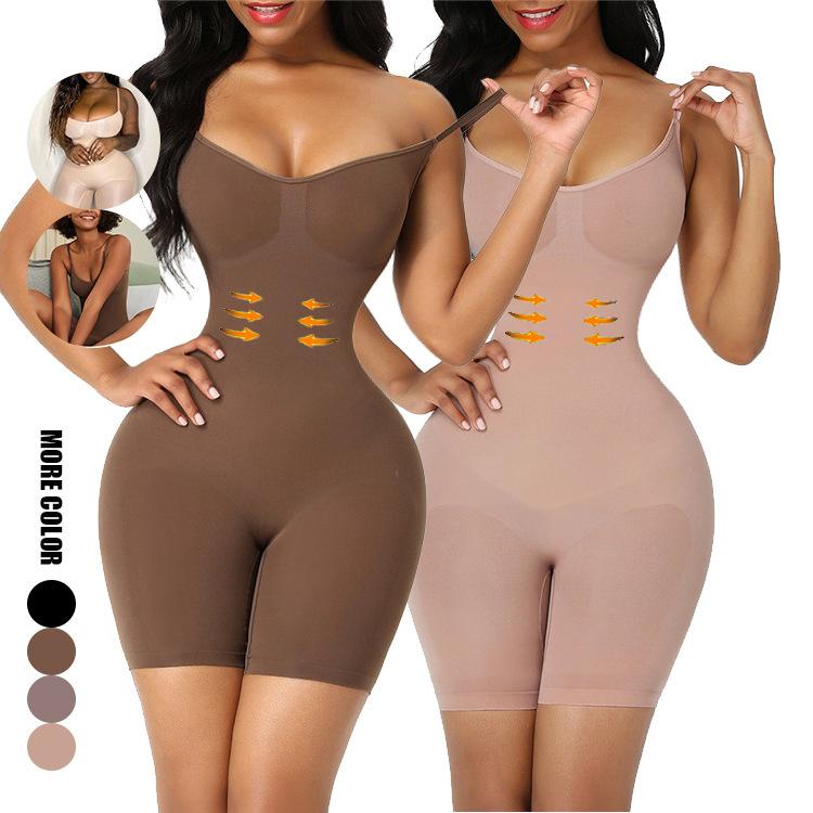 Strapless Bodysuit with Buttock-Lifting and Tummy-Tucking Shaping Features Plus Size Seamless Slimming Garment for Belly-Flattening