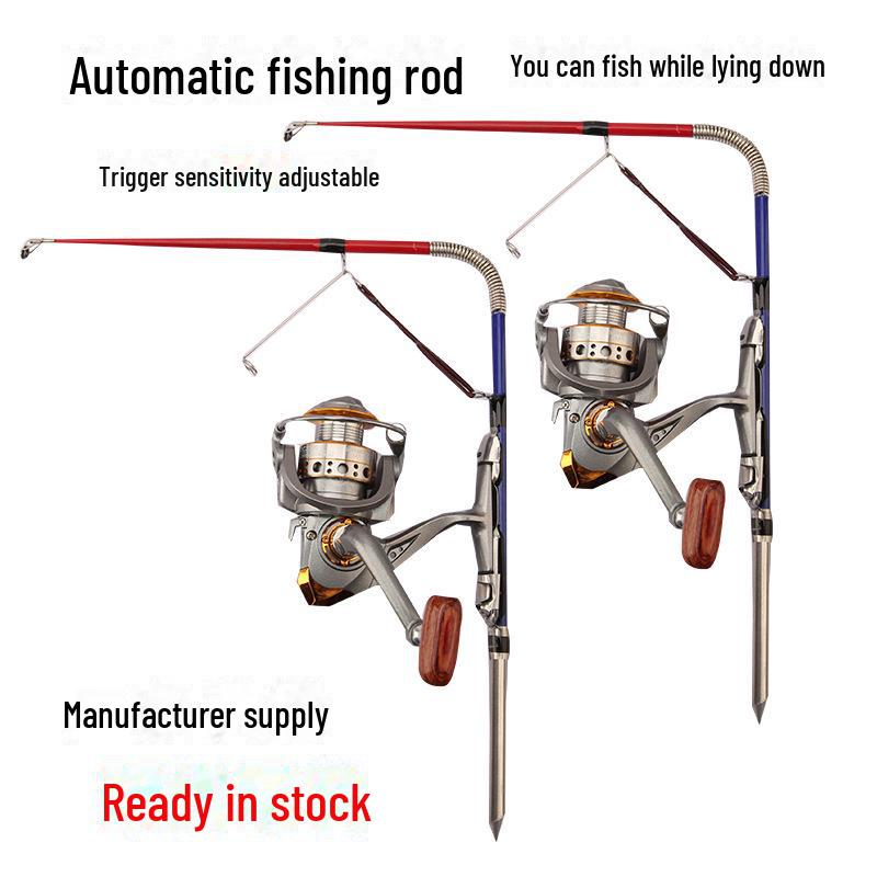 New Automatic Long-Distance Self-Elastic Sea Fishing Rod with Ground-Inserted Spring Mechanism
