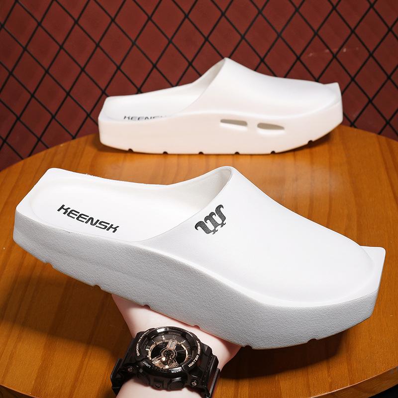 Summer new Korean version of casual simple outer wear bag head sandals large size fashionable and comfortable trend men's slippers