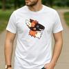 Orange Fluff Protogen Fox Flame Ear Graphic T Shirt Unisex Crew Neck Short Sleeve Fandom Fan Holiday Gift Top