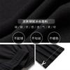 Black straight-leg pants for female students, petite girls, spring/summer new cropped pants, Korean style casual drape slimming wide-leg pants
