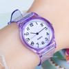 Casual Fashion Women Lady Silicone Jelly Quartz Watch Women Lovely Wristwatch Transparent Summer Candy Color Student Clock