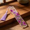 Aesthetic Page Holders Dried Flower Resin Bookmarks with Tassels, Double-Sided Magnetic Birthday Gift for Readers Book Lovers Friends, Pretty