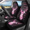 Bulopur Grey Leopard Print Auto Seat Cover for Men Women, Car Front Seats Accessories Interior Decor 2 Pcs Suit All Seasons Use