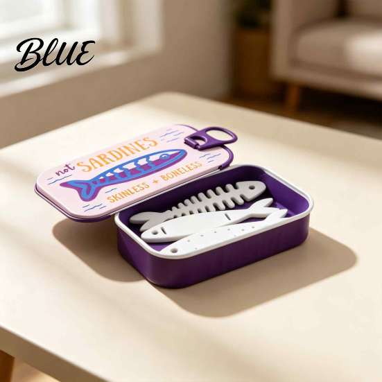 Retro Can Shape Jewelry Container Halloween Box 3D Printed Small Keepsake Box with Fish Decorative Gift for Women Shaped Holder Gothic Organizer