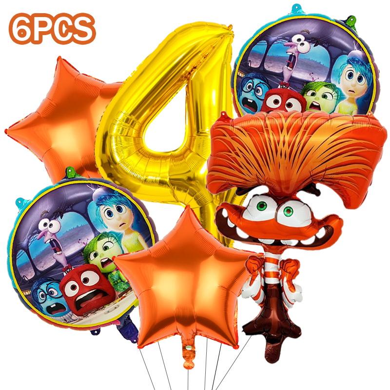 New Inside Out 2 Birthday Party Decoration Supplies Kit Tableware Backdrop Glasses Paper Plates Cups Napkins Balloon for Kids