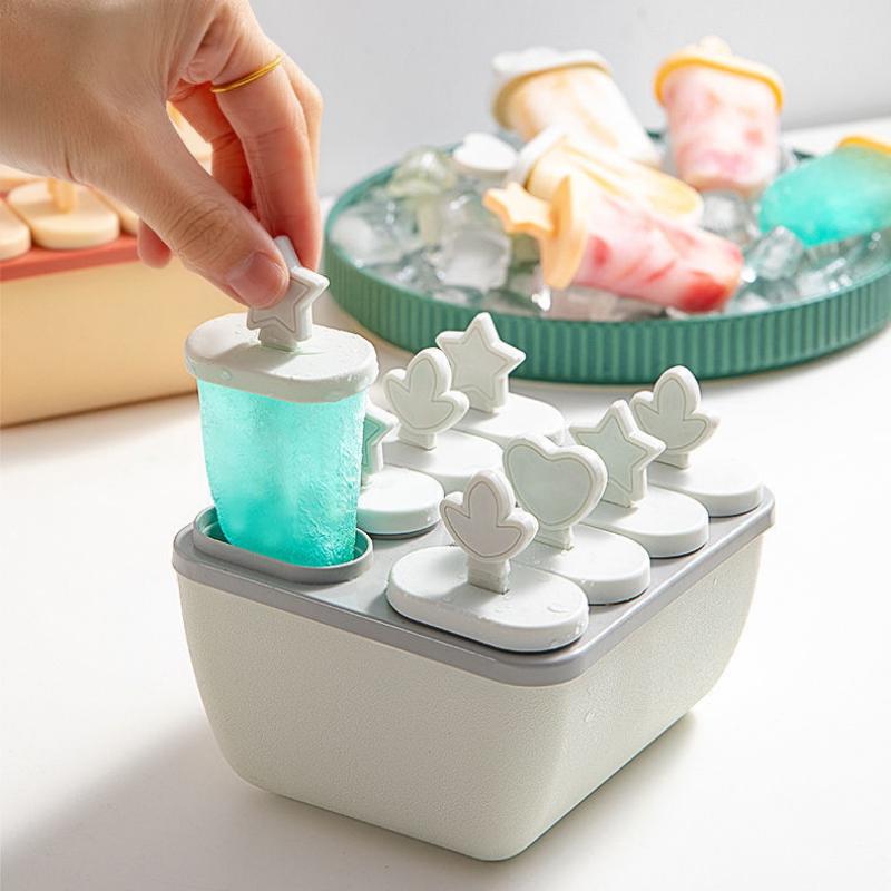 Popsicle Mould Tray 8 Cell Ice Cream Maker Multi Cell Reusable DIY Freezer Kitchen Tool For Kids Summer Party Treats