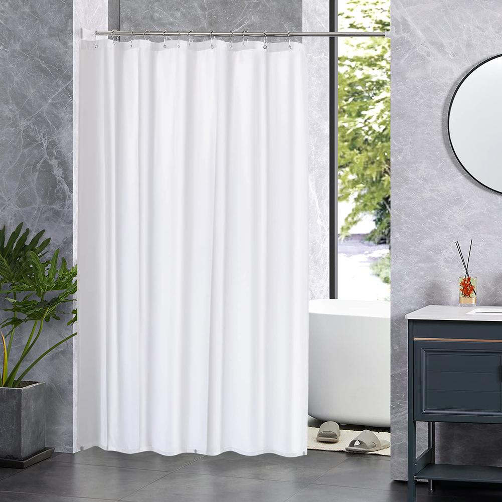 Clear Shower Curtain Liner PEVA Waterproof Anti-mold Bath Curtain with Hooks Heavy Duty Luxury Soft Bathroom Curtain