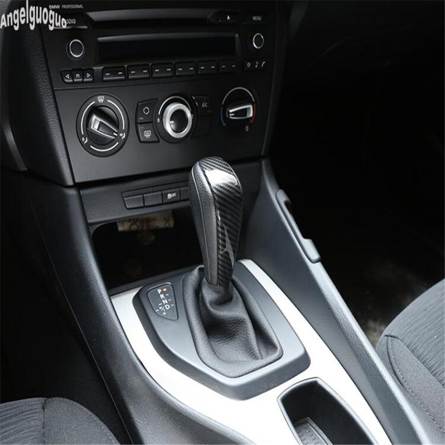 Kohlefaser-Look Schalthebelknauf Kopfabdeckung Passend für BMW 3er E90 E91 E92 E93