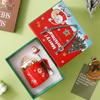 Creative Ceramic Christmas Mugs Set with Lid And Santa Claus Spoon Xmas Gift Coffee Milk Drinking Cup for Home Office