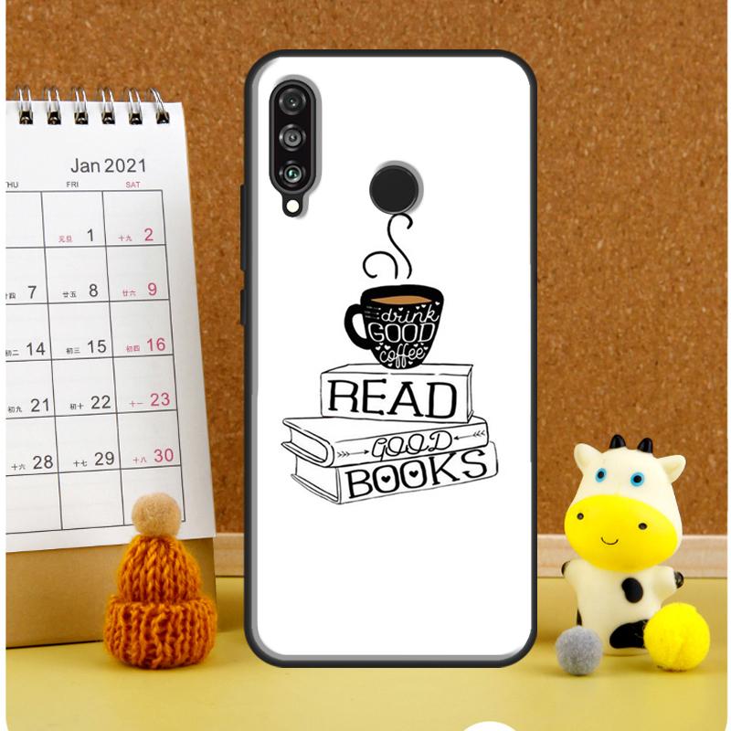 Books And Coffee For Huawei Nova 9 10 SE 3i 7i 8i 11i 12i Y60 Y61 Y70 Y72 Y73 Y90 Y91 P20 P30 P40 Lite Case