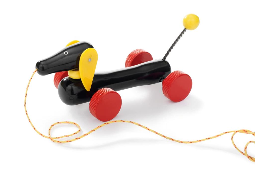 BRIO Douche Pull Toy [Dog Toy] for Ages 1 and Up (Pull Cart, Wooden, Educational Toy) 30332