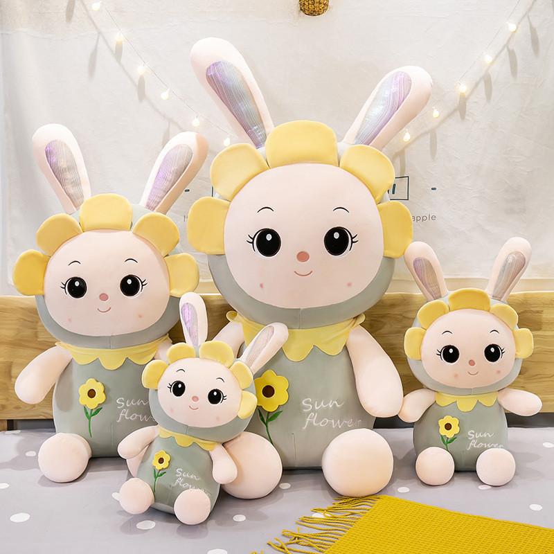 Sunflower Rabbit Plush Toy Cartoon Animal Stuffed Doll Cute Kids Gift Birthday