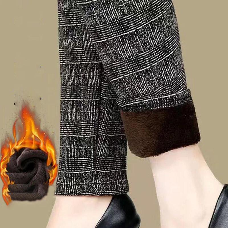 

Плюс флисовая верхняя одежда для среднего и пожилого возраста, леггинсы, женские осенние и зимние брюки с высокой талией, плюс флисовые брюки для мам, теплые брюки больших размеров XL