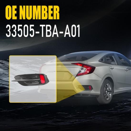 Right Rear Bumper Bezel Reflector Cover Molding Fits Honda Civic Sedan 2016-