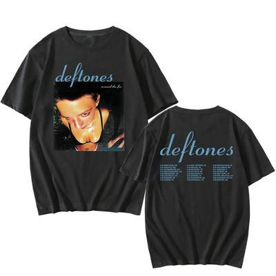 Deftones Tour 2025 T-shirt Around The Fur Album Graphic Tshirts Short Sleeve Cotton Summer Tee-shirt Hip Hop  Band Fashion Tees